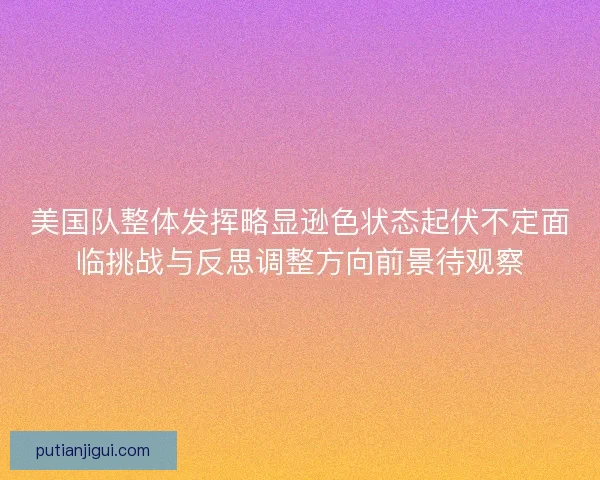美国队整体发挥略显逊色状态起伏不定面临挑战与反思调整方向前景待观察